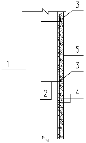 Continuous protection structure of soil between filling piles