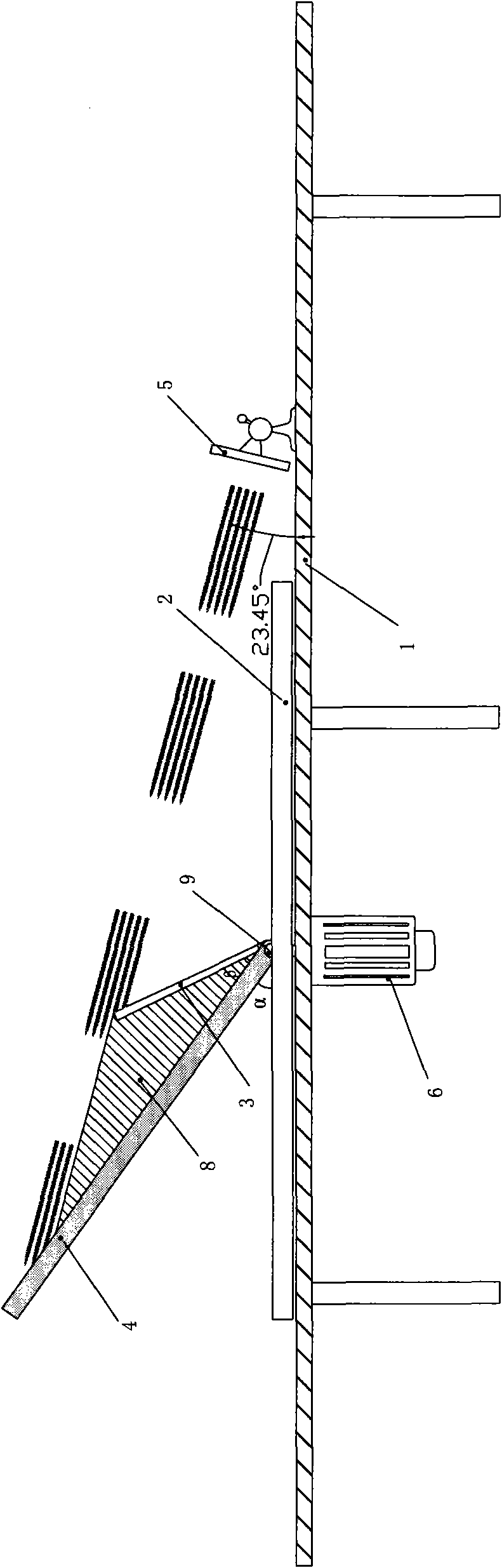 Sunlight shadow simulation device of solar array