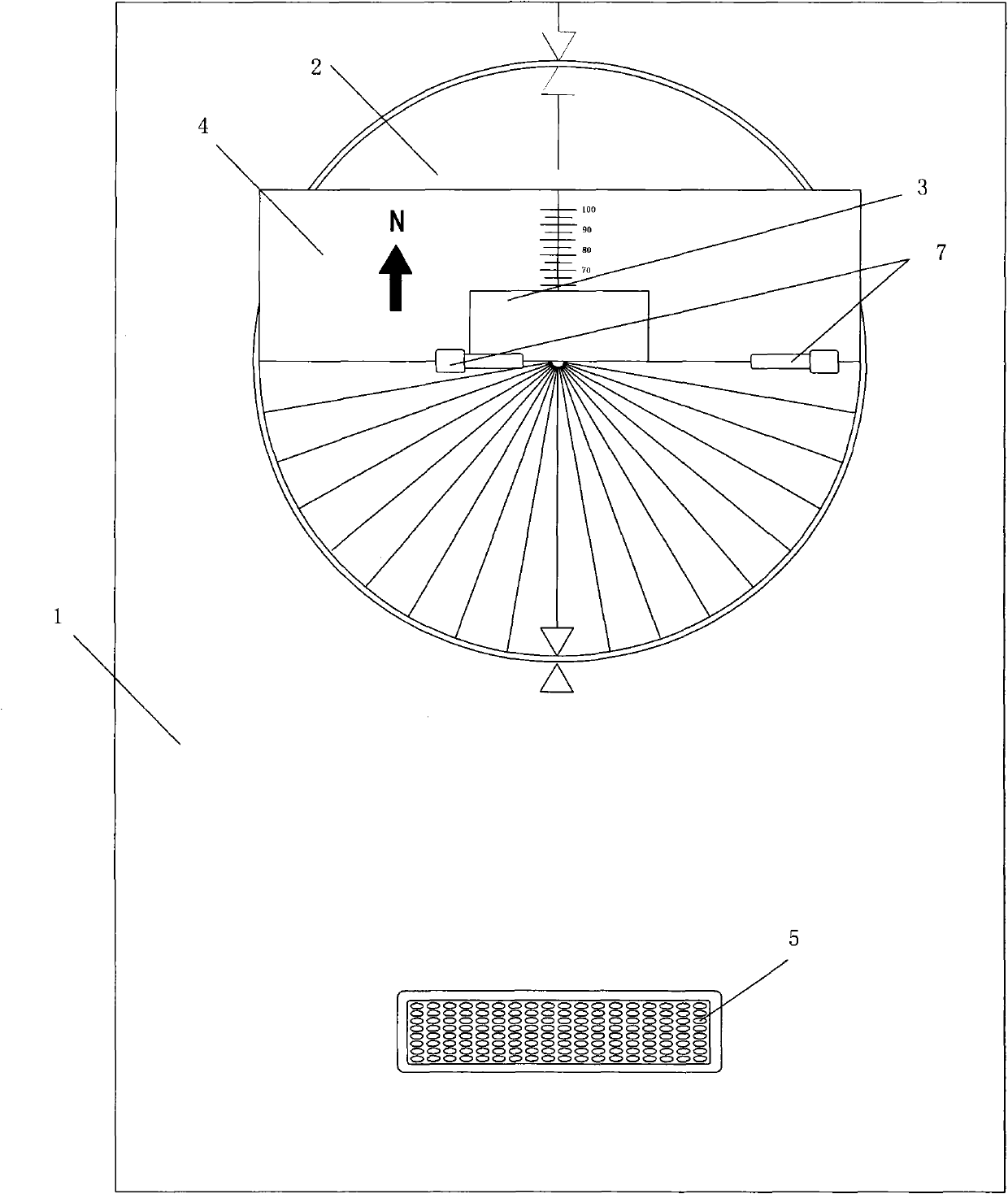 Sunlight shadow simulation device of solar array