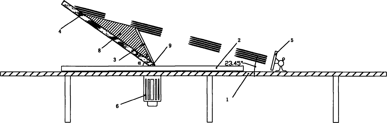 Sunlight shadow simulation device of solar array