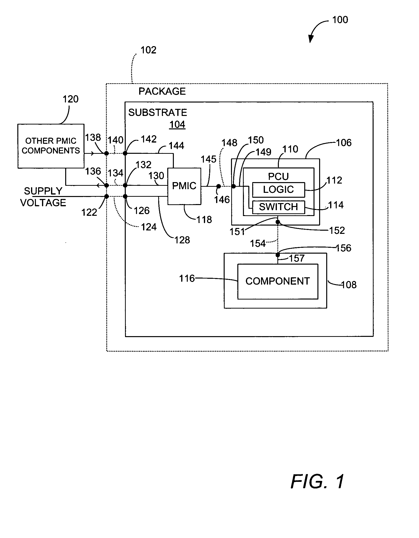 System and method of silicon switched power delivery using a package