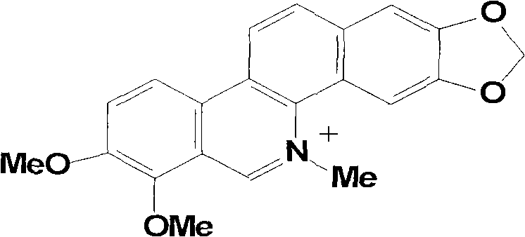 Ion-pair compound of chelerythrine from Chinese medicine extracts, preparation and application thereof