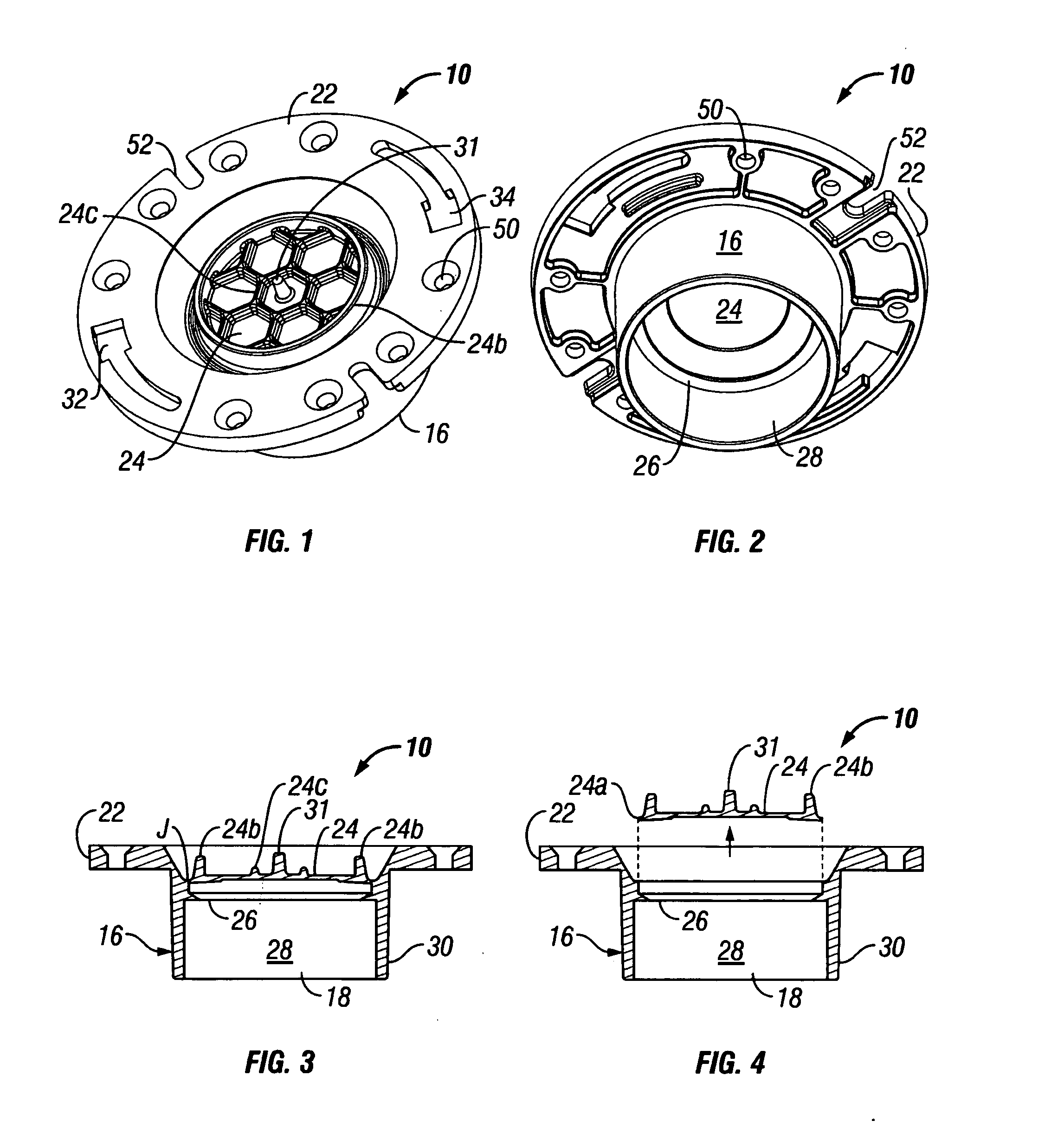 Closet flange with knockout retainer