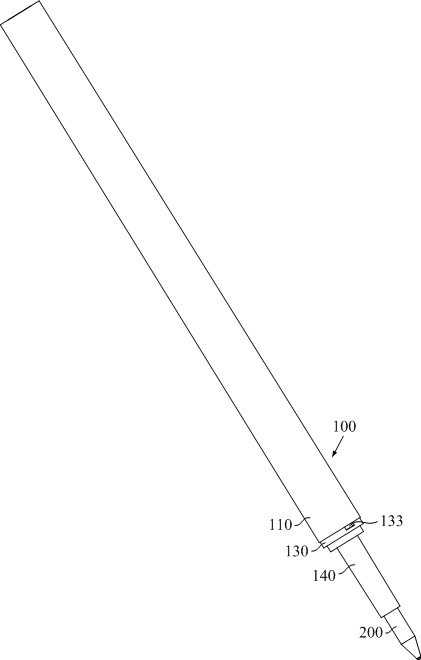 Pressing capillary system type refill assembly and writing pen