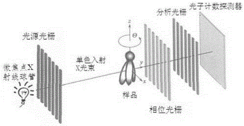 X-ray imaging system and method based on grating phase contrast and photon counting