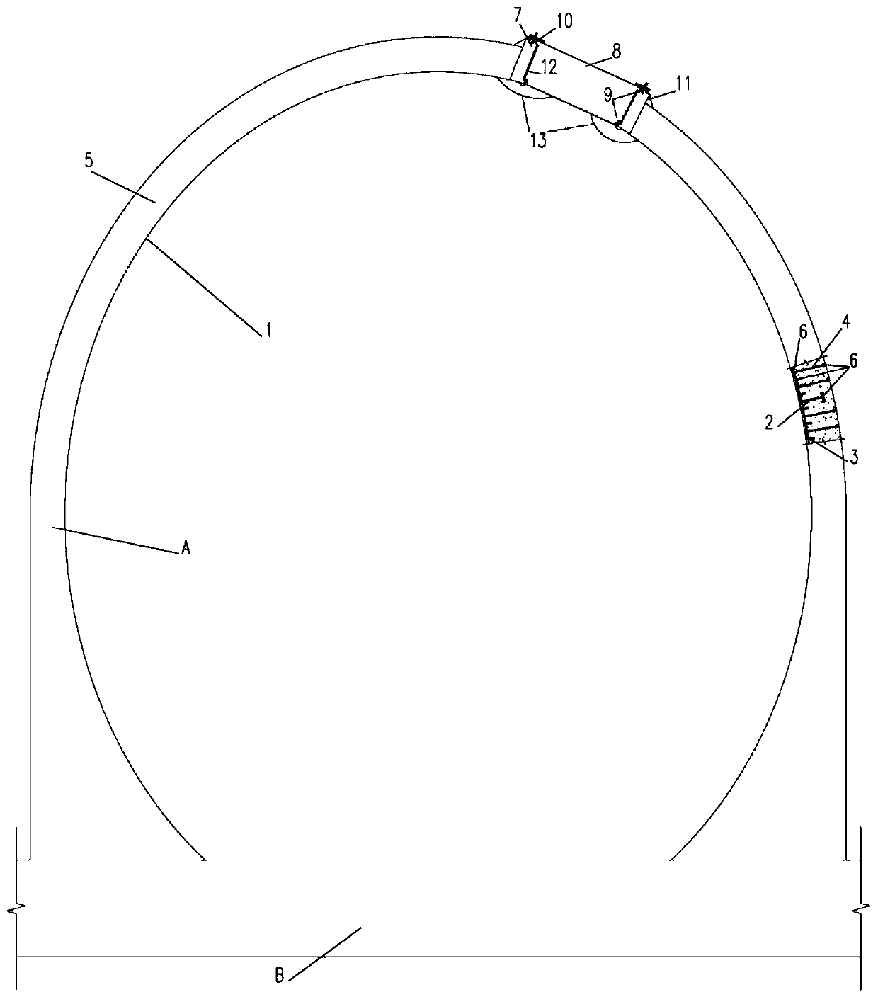 Reactor single-layer safety shell and construction method thereof