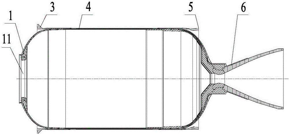 Integral forming method for engine composite shell and spray pipe