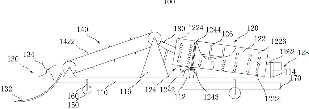 Cyperus esculentus harvester and threshing device