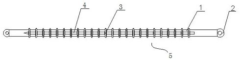 Tripping connecting rod and production process thereof