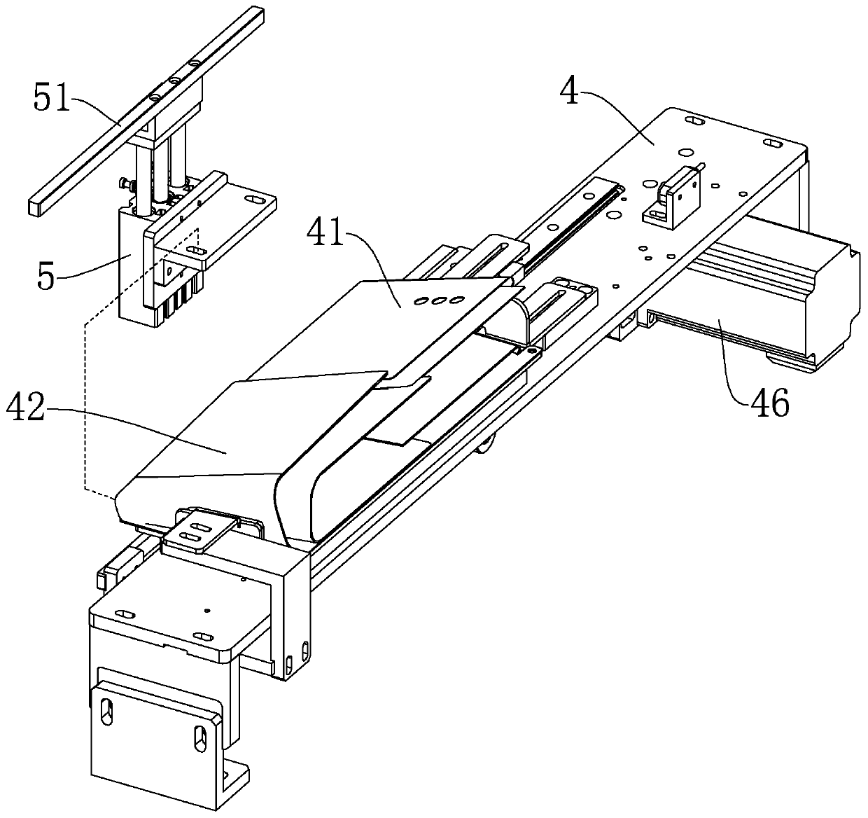 Feeding mechanism of rib collar automatic sewing machine