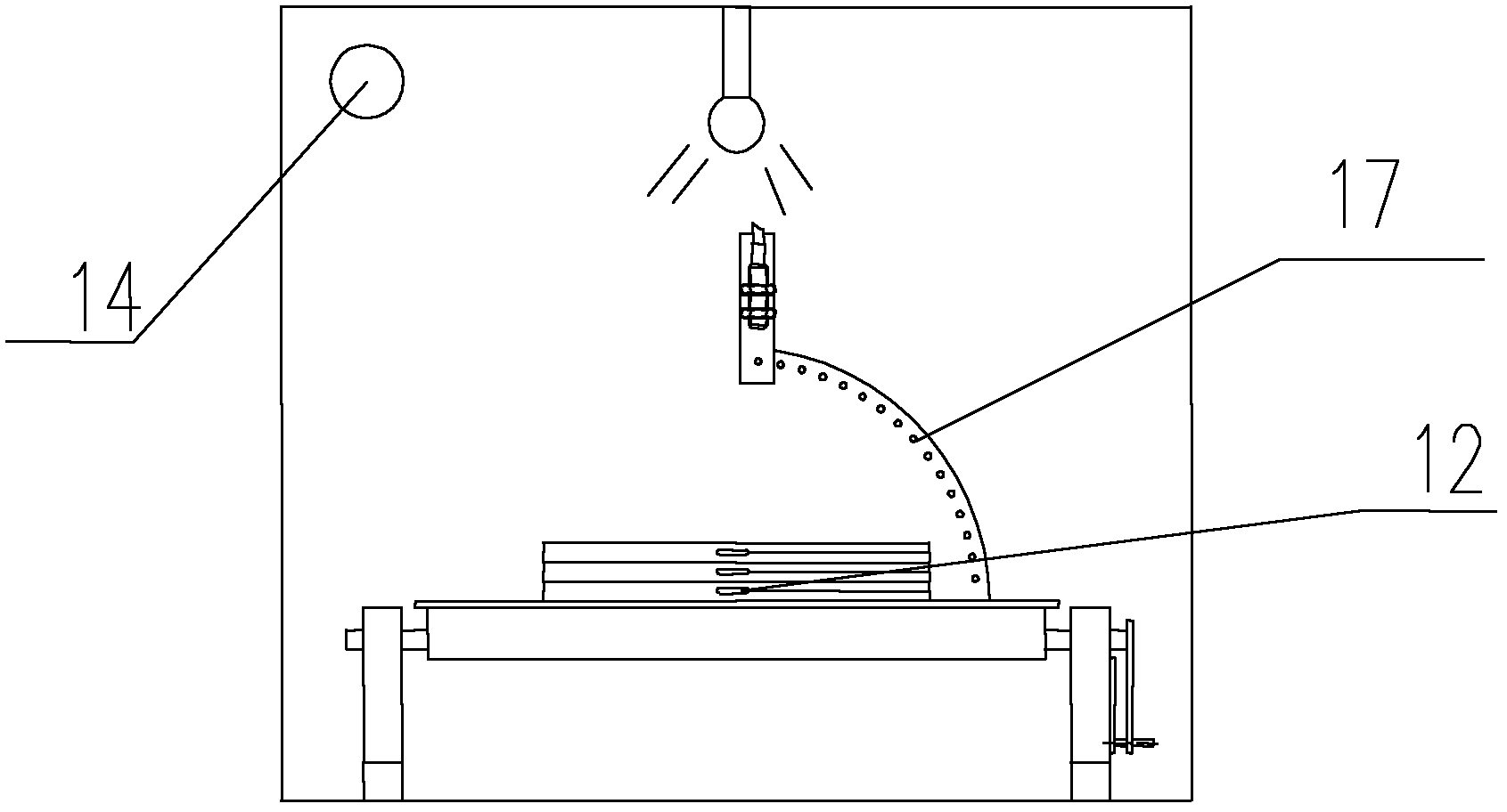 Comprehensive testing device for improving thermal physical environmental performance of heat-reflecting asphalt pavement