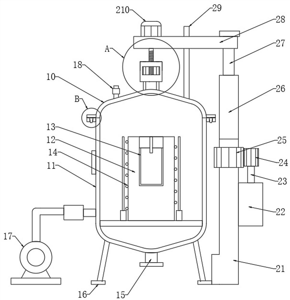 Improvement method and device for prolonging service life of graphite crucible