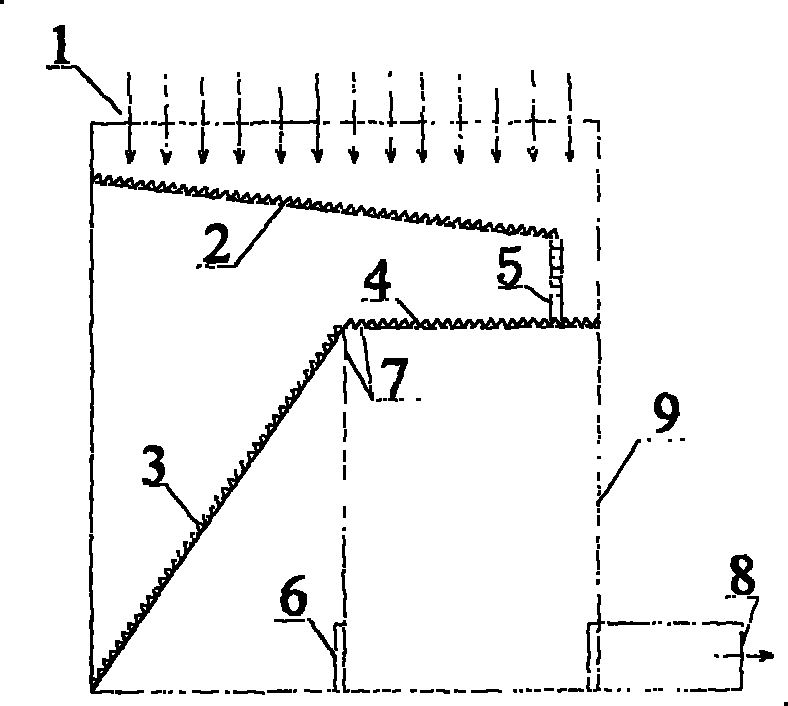 Ice storage tank with de-cold device of evaporative supercooled water continuous ice-making system