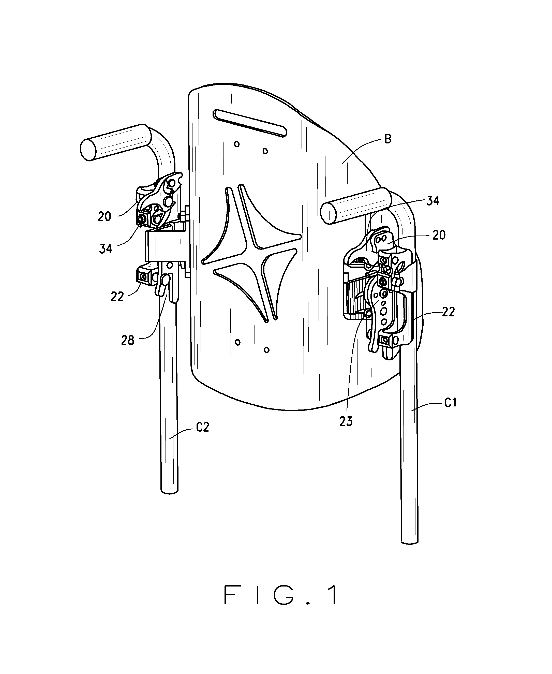 Wheelchair back mounting assembly