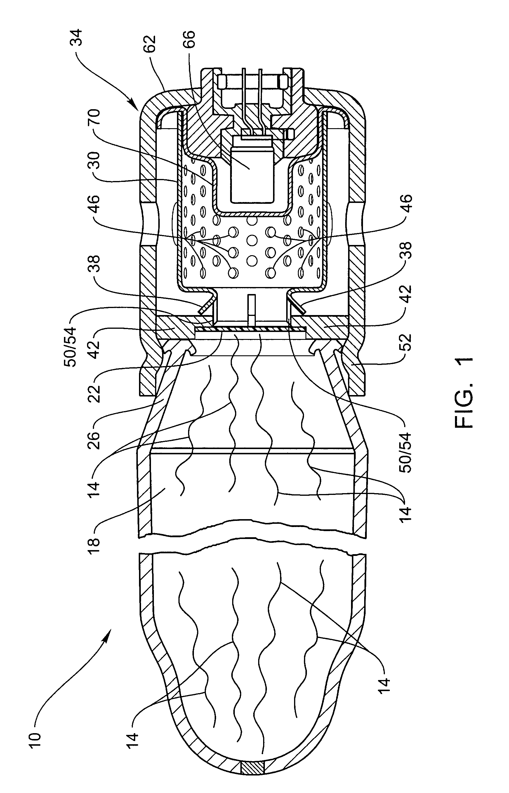 Airbag inflation with sliding baffle