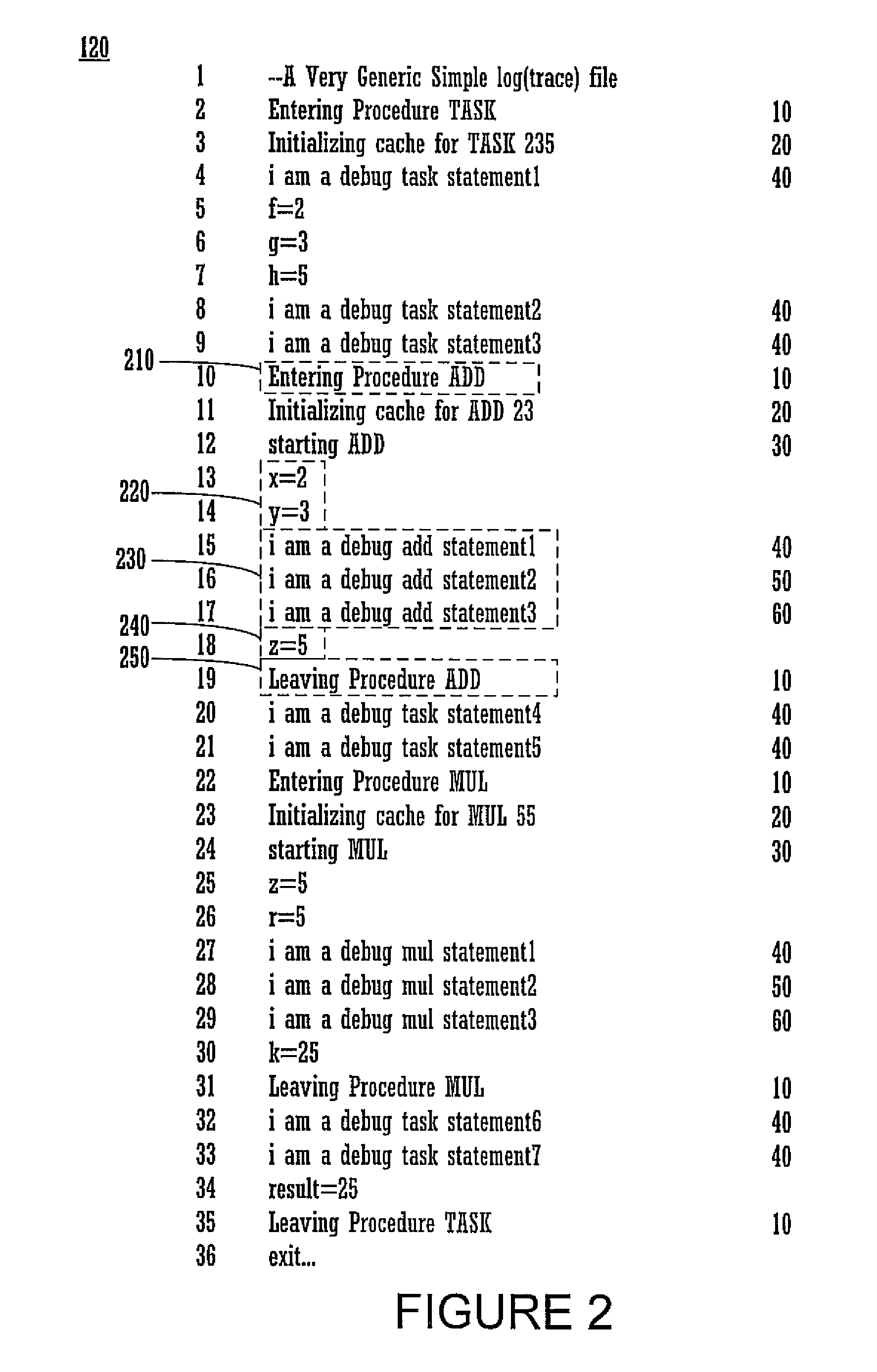 Method and system for log file processing and generating a graphical user interface based thereon