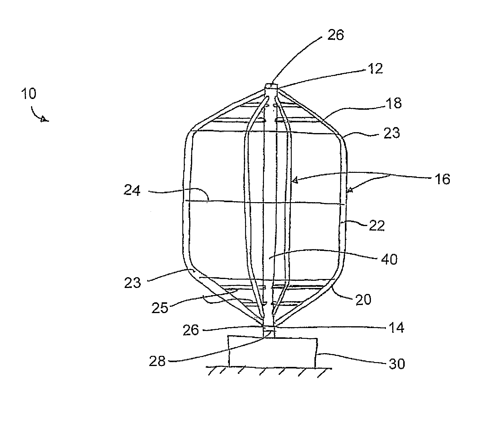 Modified Darrieus Vertical Axis Turbine