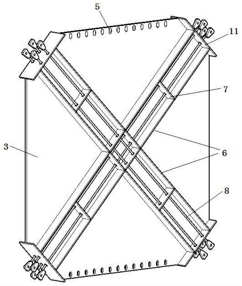 Prestressed steel plate shear wall capable of separating tension field