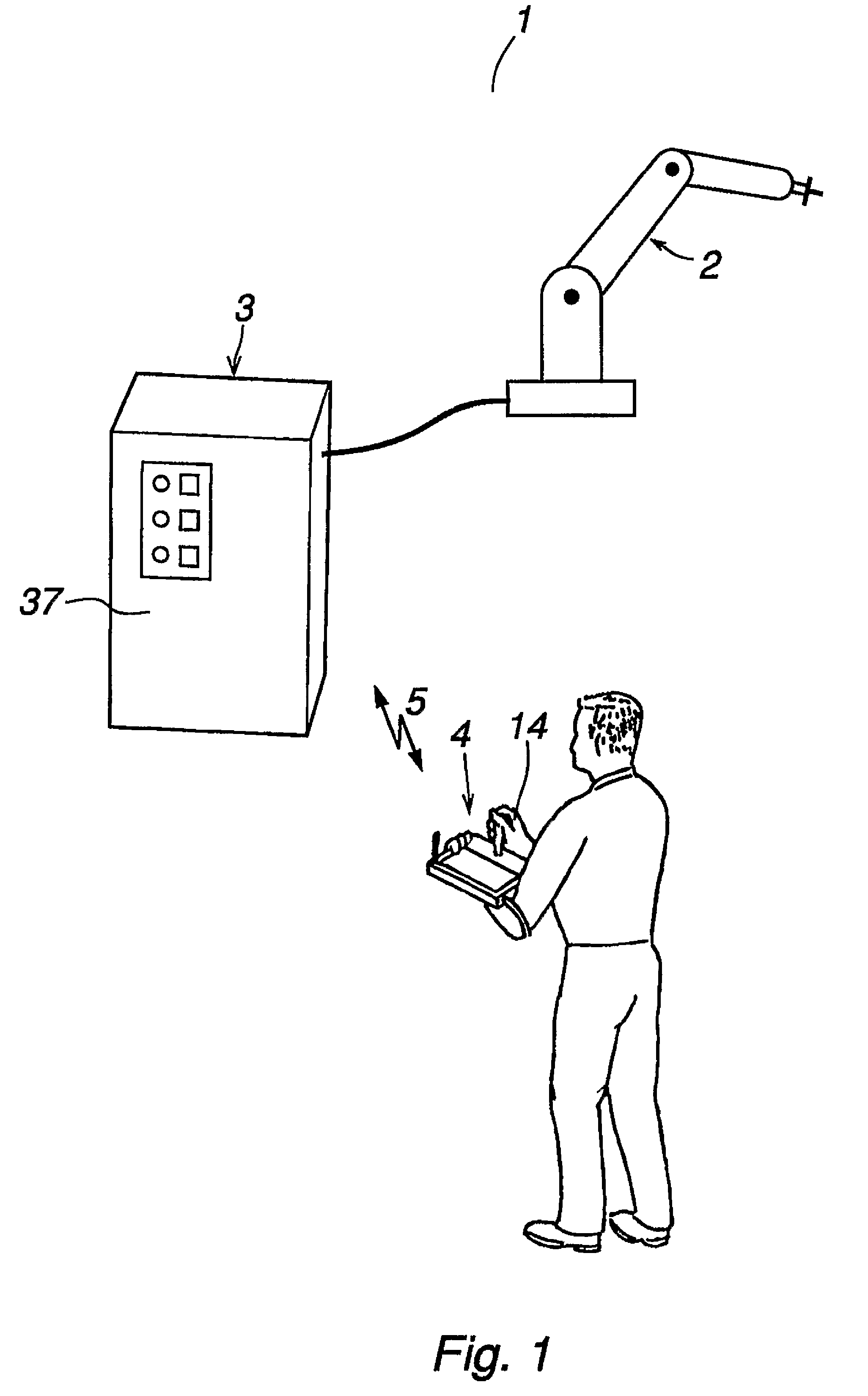 Industrial robot system with a portable operator control device