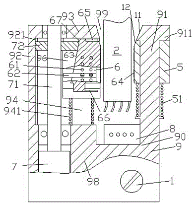 A cable connection positioning device with convenient access