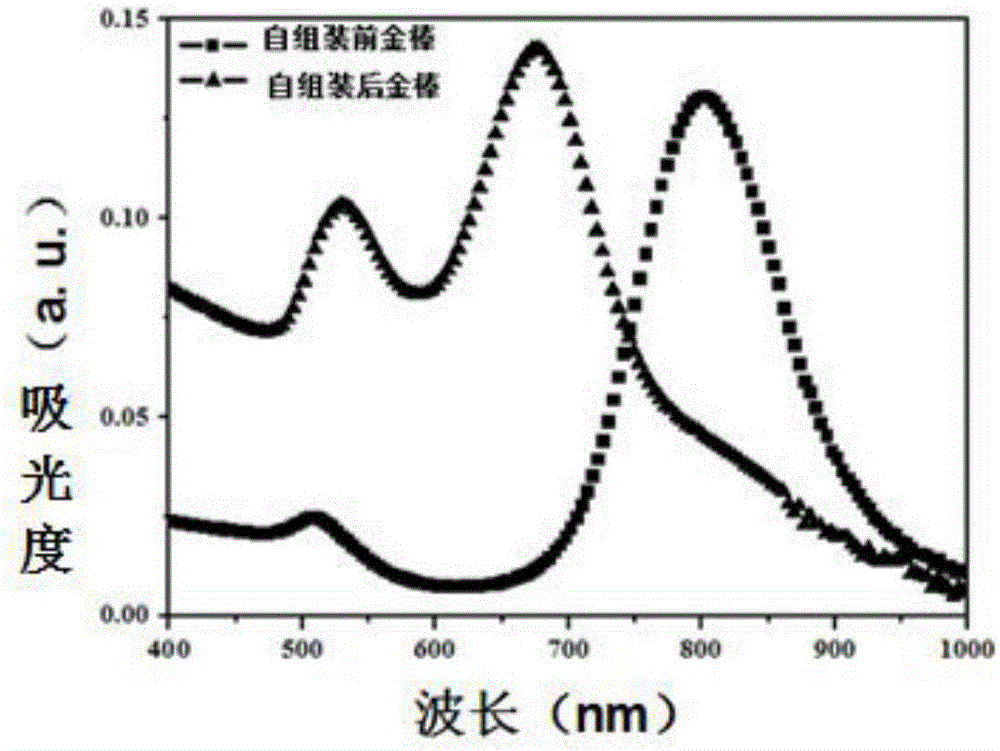 Gold nanorod array and preparation method and application thereof