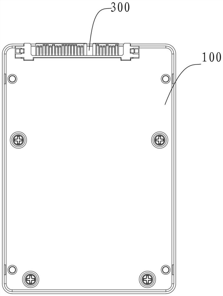 Sinking plate type connecting piece and solid state disk structure