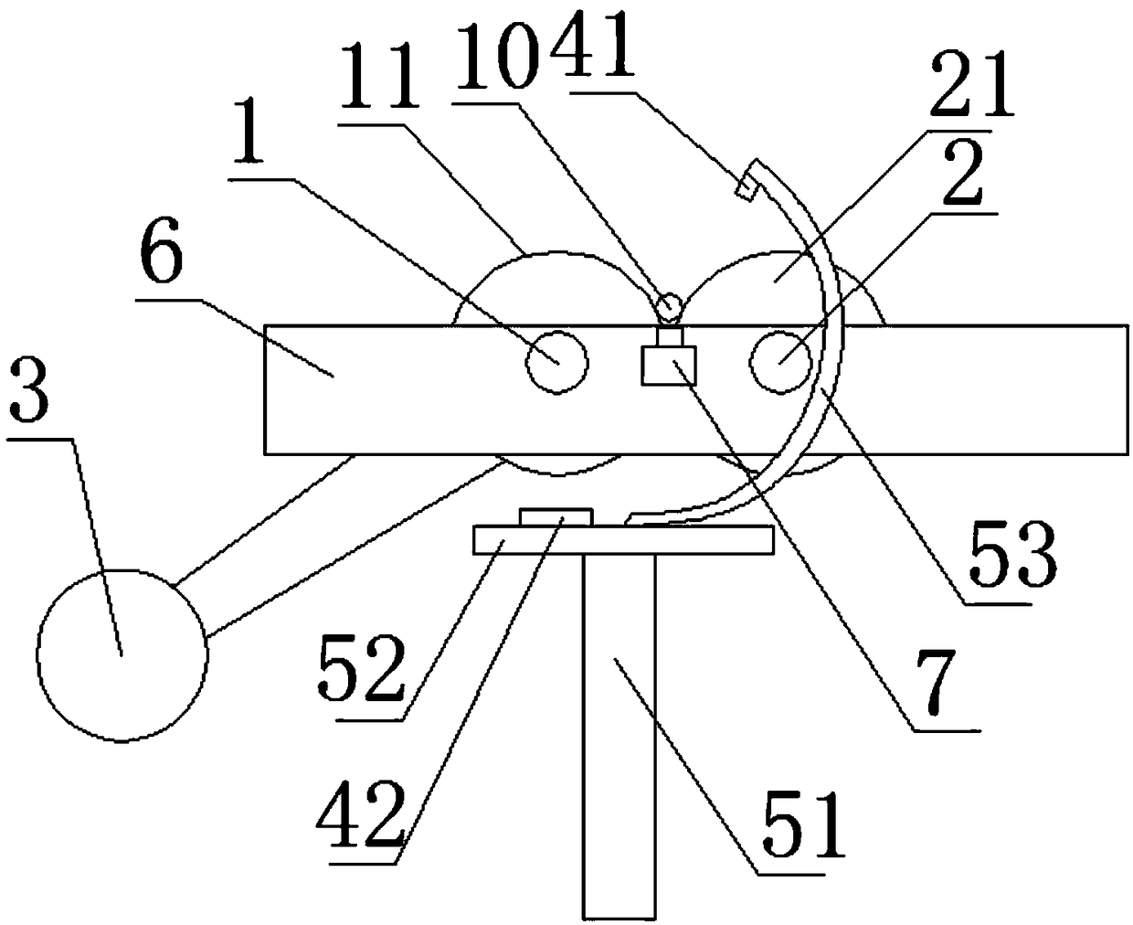 A device for adjusting the heating angle of a stabilizer bar with variable cross-section