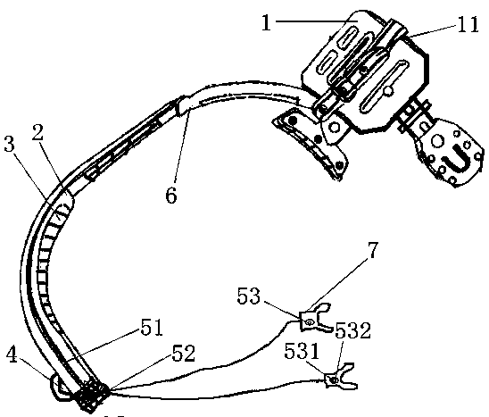 A pressure-sensitive alarm foot buckle