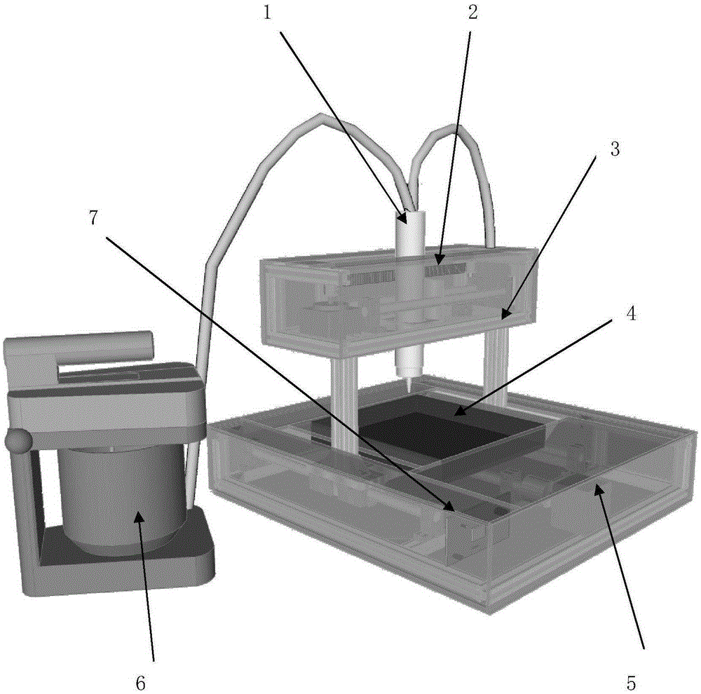 3D (dimensional) food printer capable of automatically charging materials