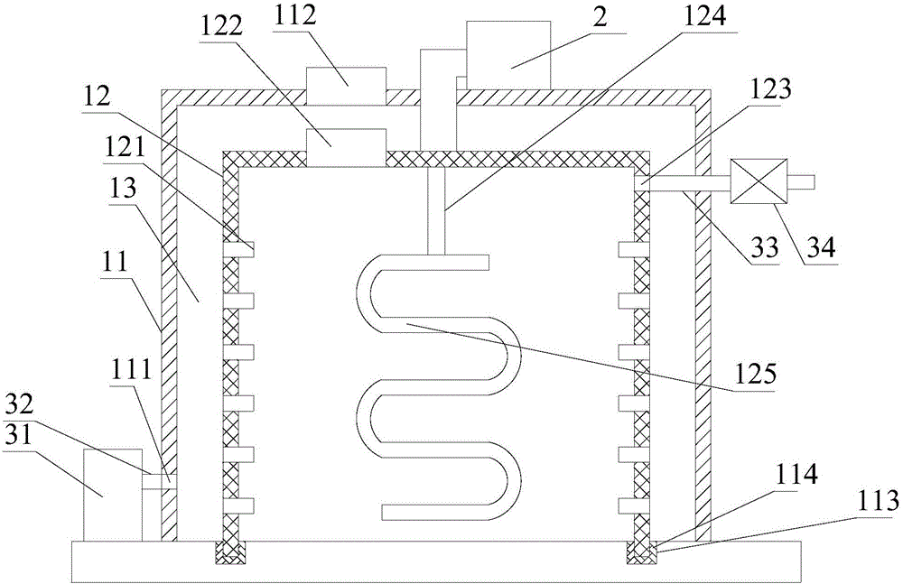 Stirring device for producing herbicide