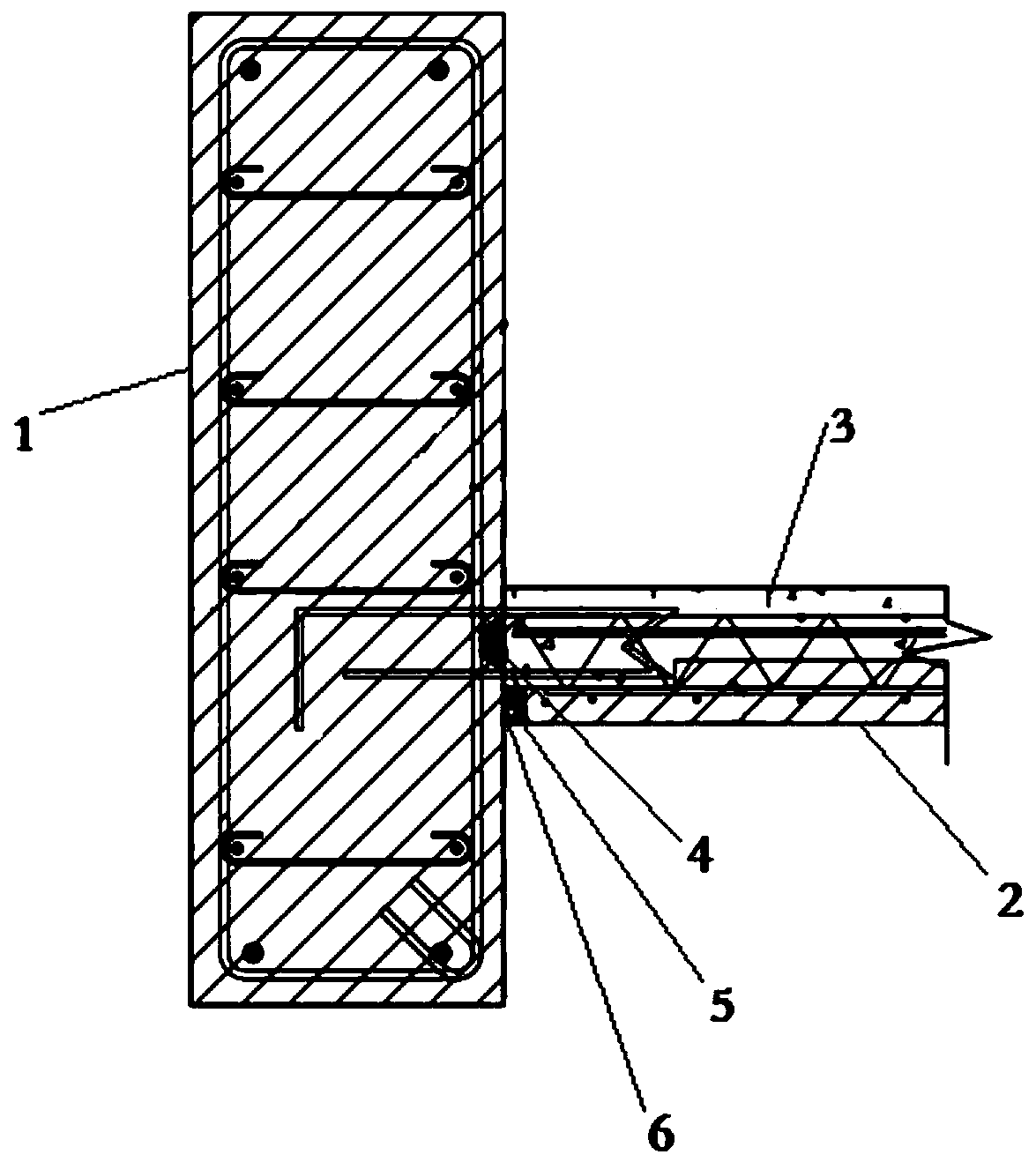 Building connecting node and construction method thereof