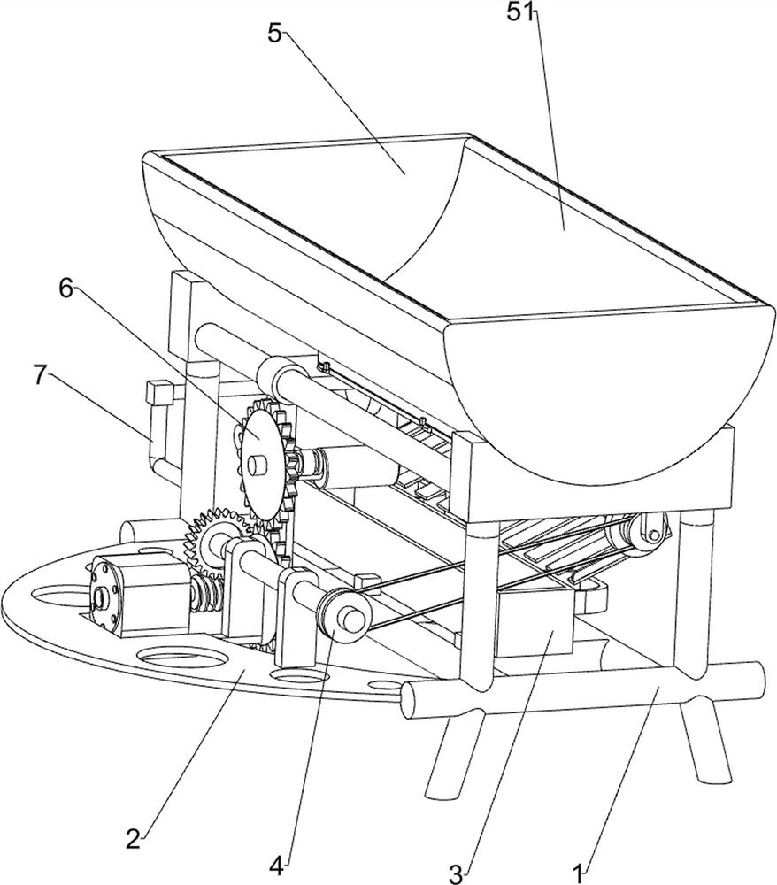 A cement column pouring equipment for fruit racks