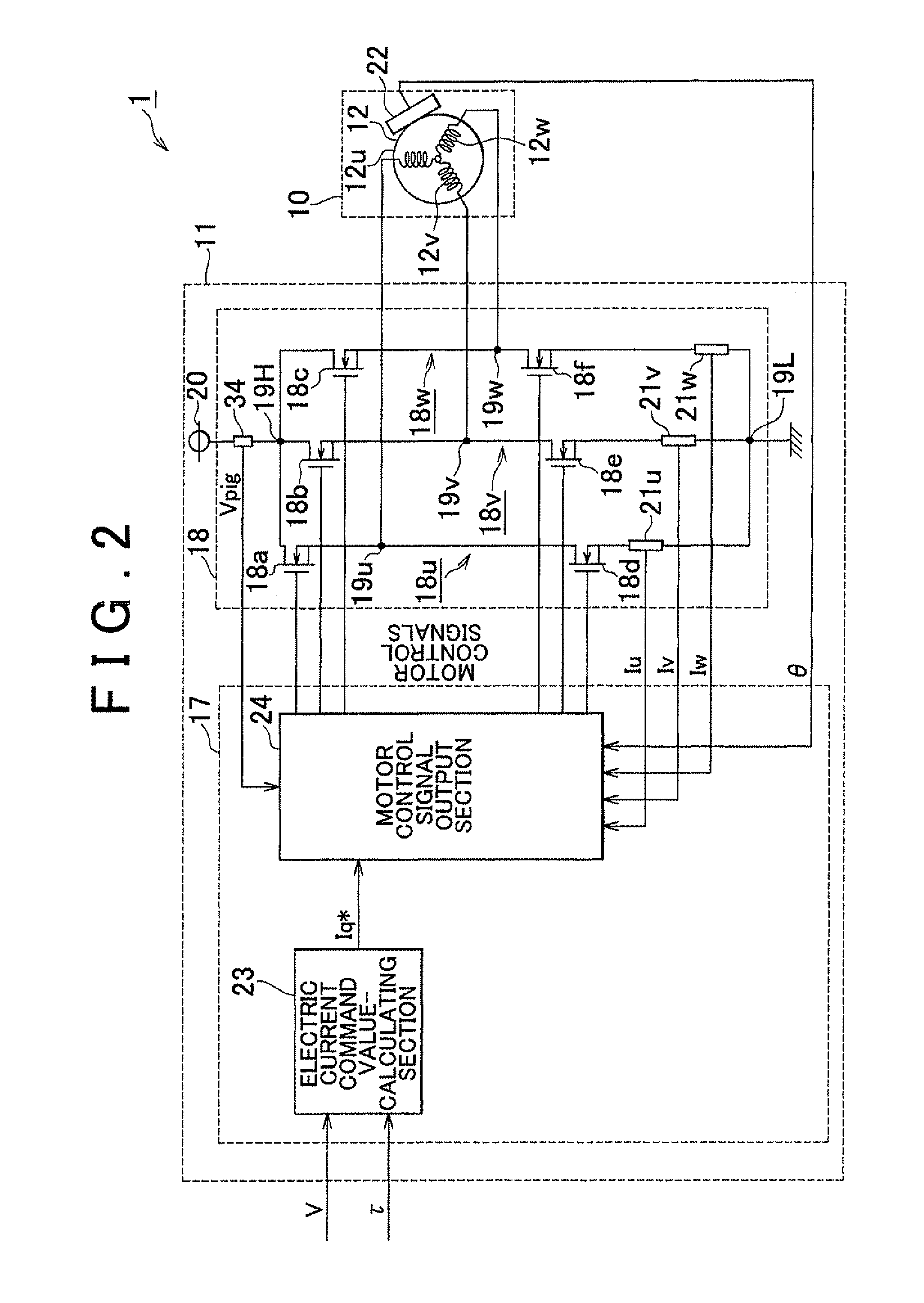 Motor controller and electric power steering system