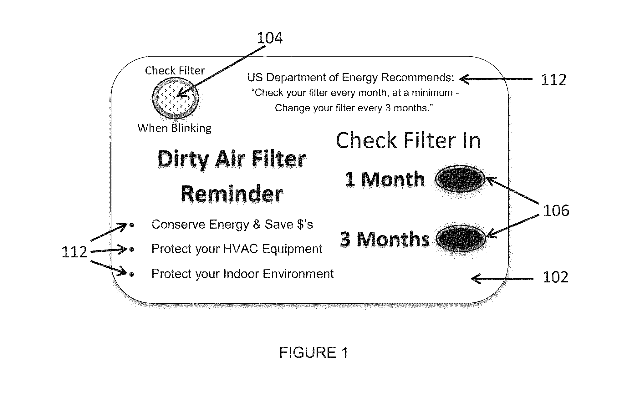 HVAC air filter check reminder refrigerator magnet