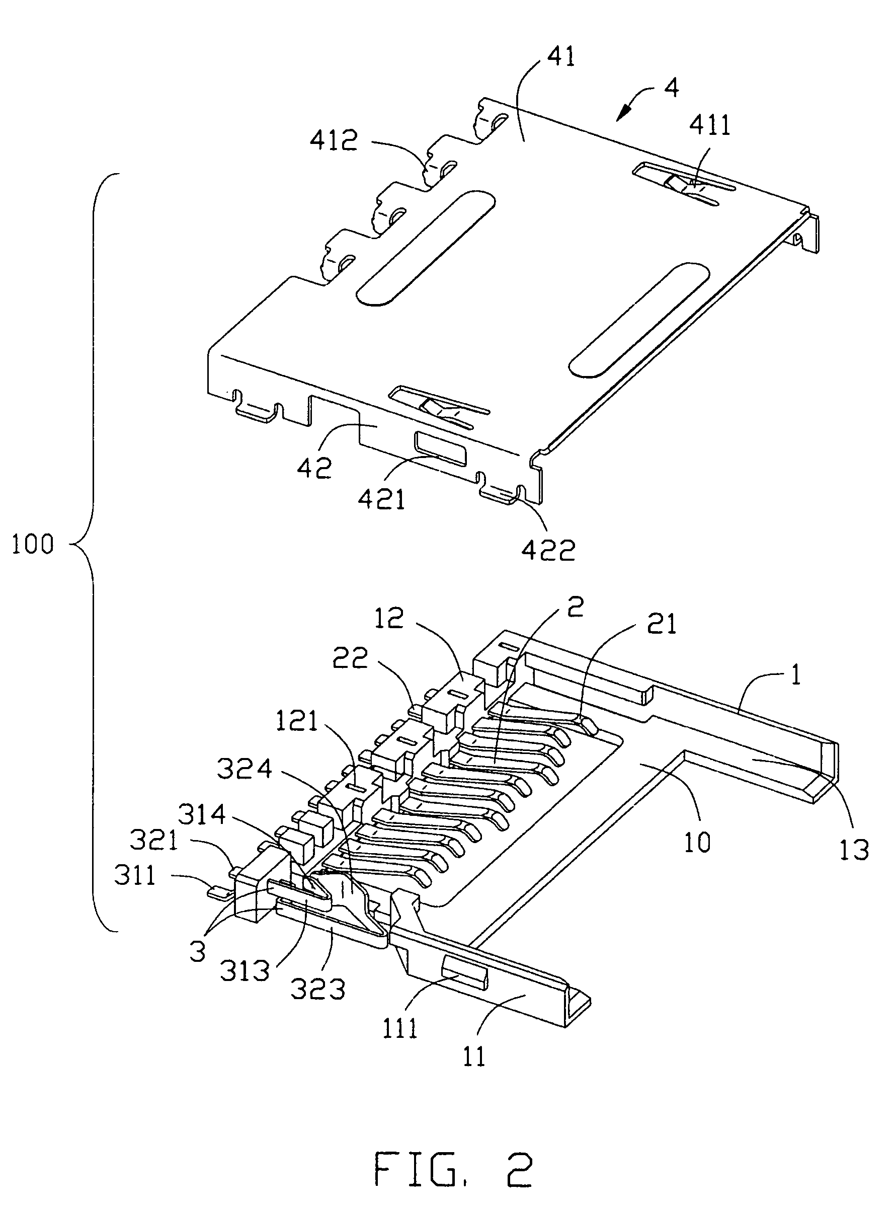 Card connector having switch contacts