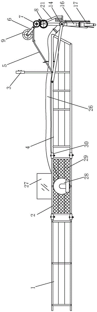 A lotus root harvester