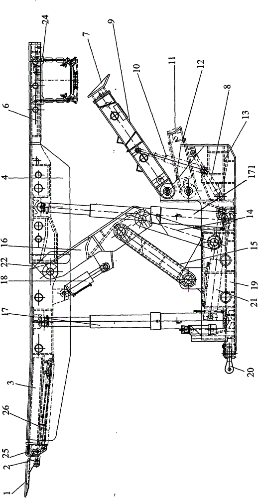 Waste filling supporting bracket