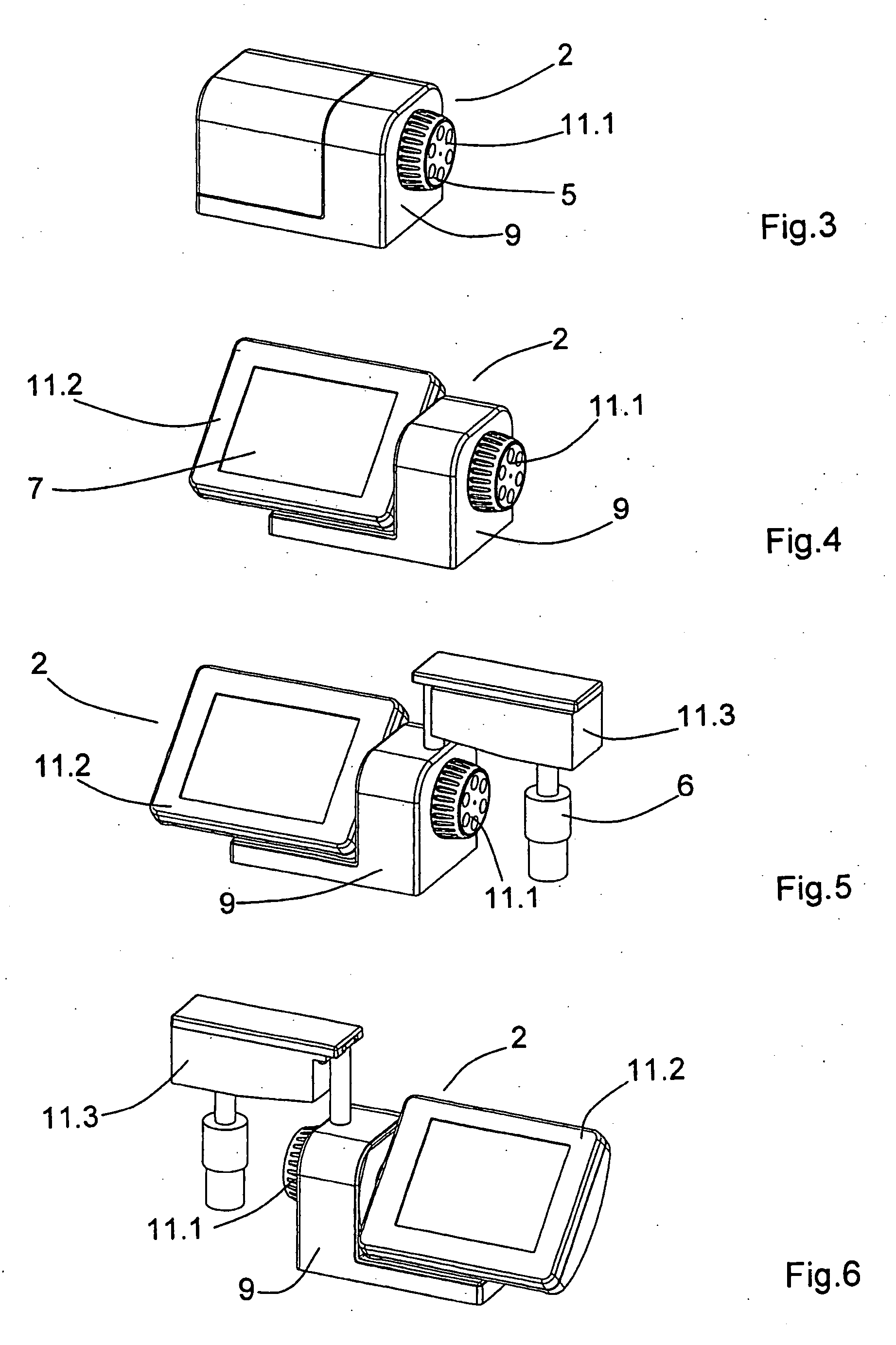 Operating unit for optical imaging devices