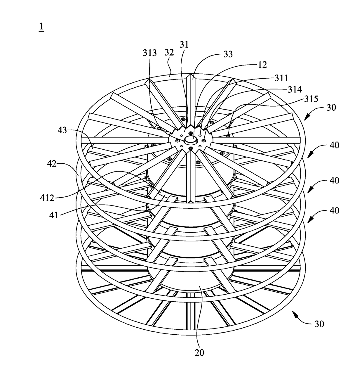 Composite reeling device