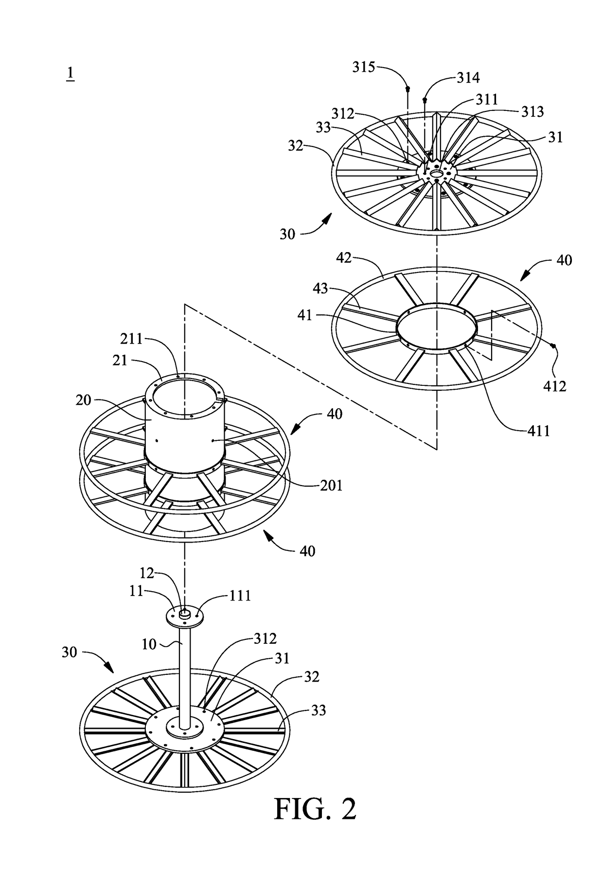 Composite reeling device