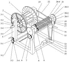 High-thrust cable winding displacement equipment capable of delayed automatic reverse and winding displacement method thereof