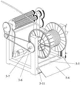 High-thrust cable winding displacement equipment capable of delayed automatic reverse and winding displacement method thereof