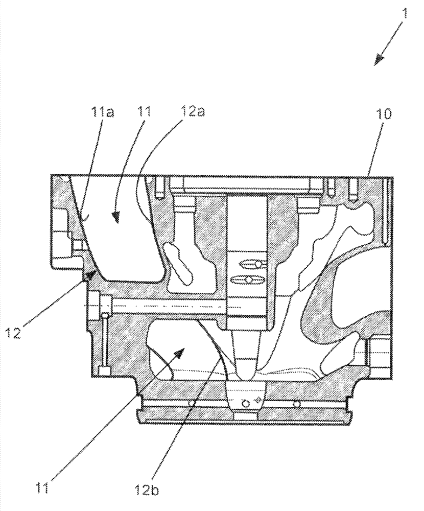 Cylinder head and internal combustion engine equipped therewith