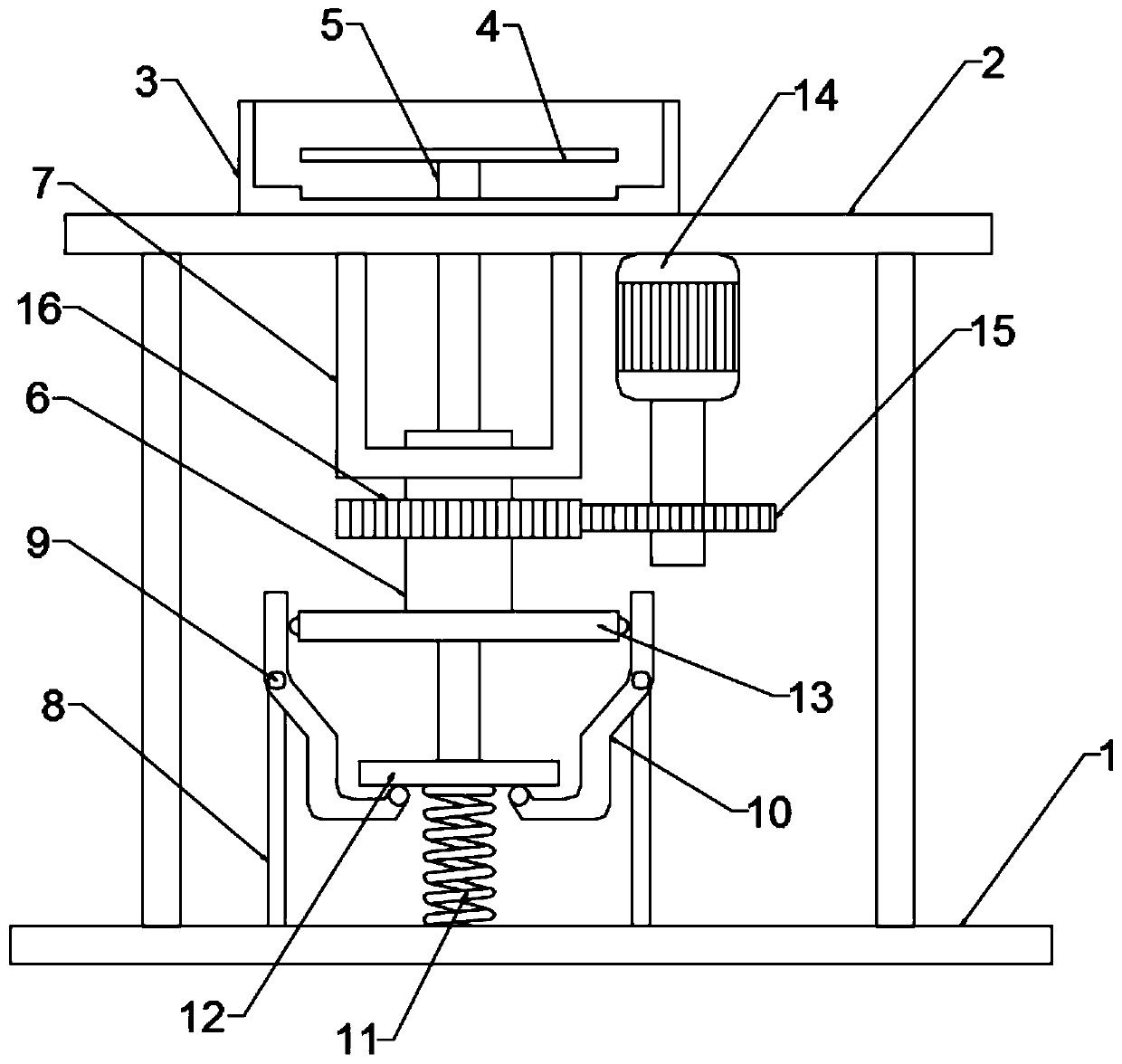 A rotary stamping die ejection mechanism