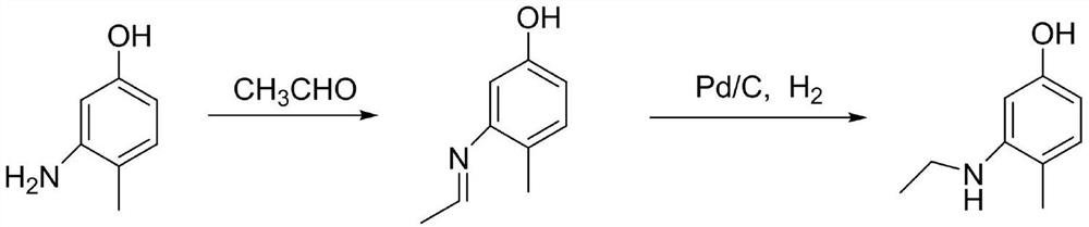 Method for synthesizing 3-ethylamino-4-methylphenol