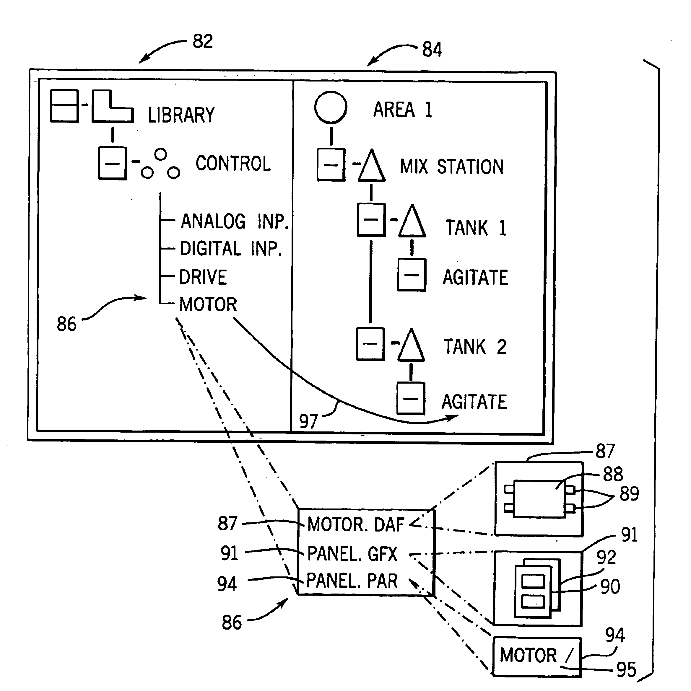 Library manager for automated programming of industrial controls