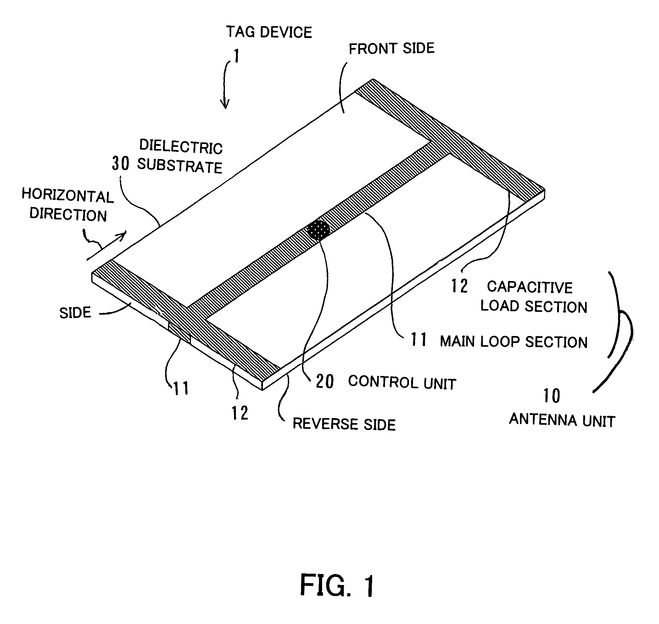 Tag device, antenna, and portable card