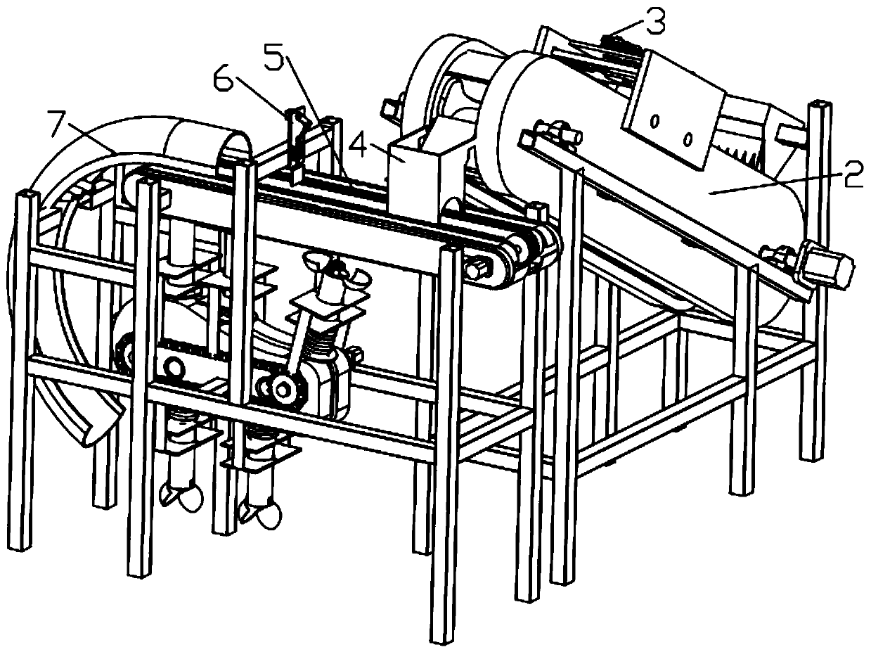 Two-level conveyor type broccoli automatic cutting and core production line