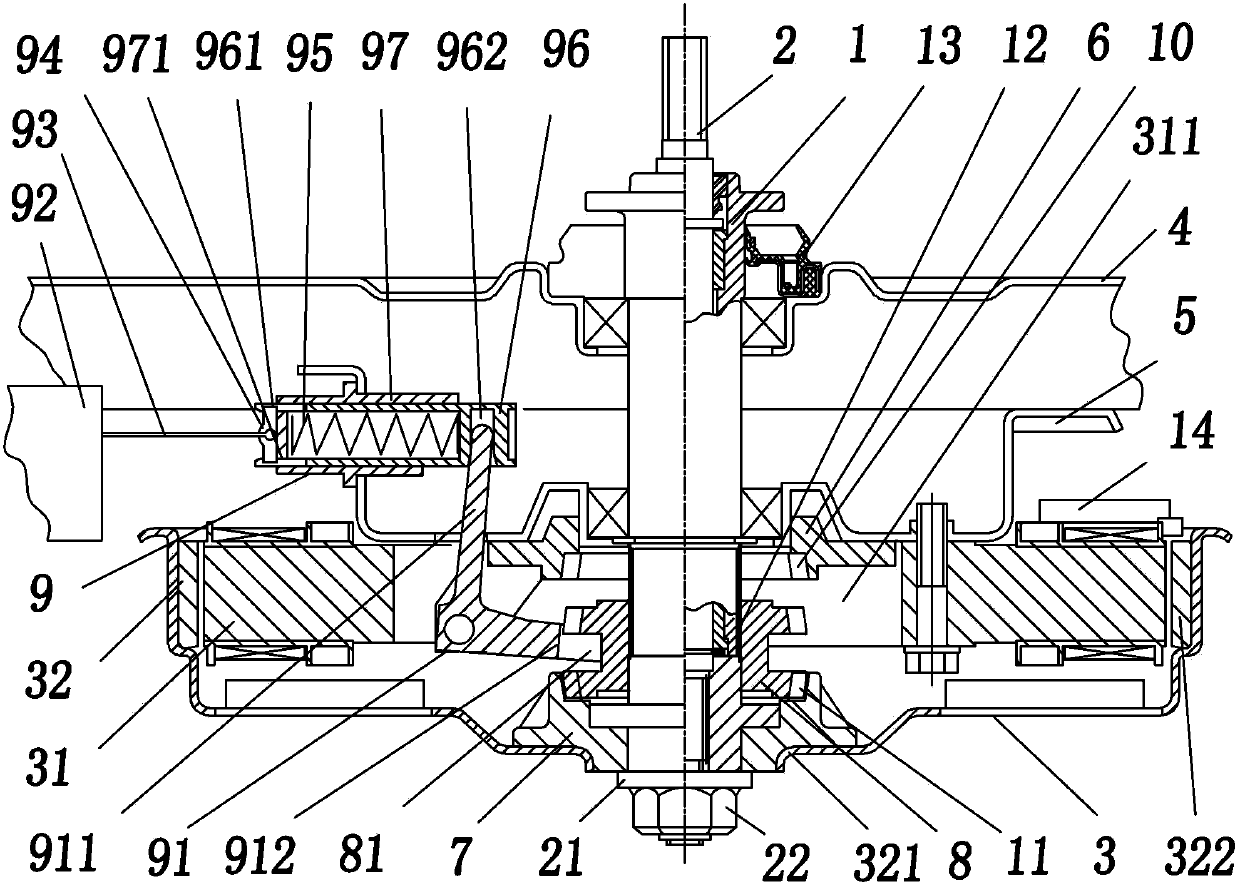 Bipyramid gear clutch driving device of washing machine and control method of bipyramid gear clutch driving device