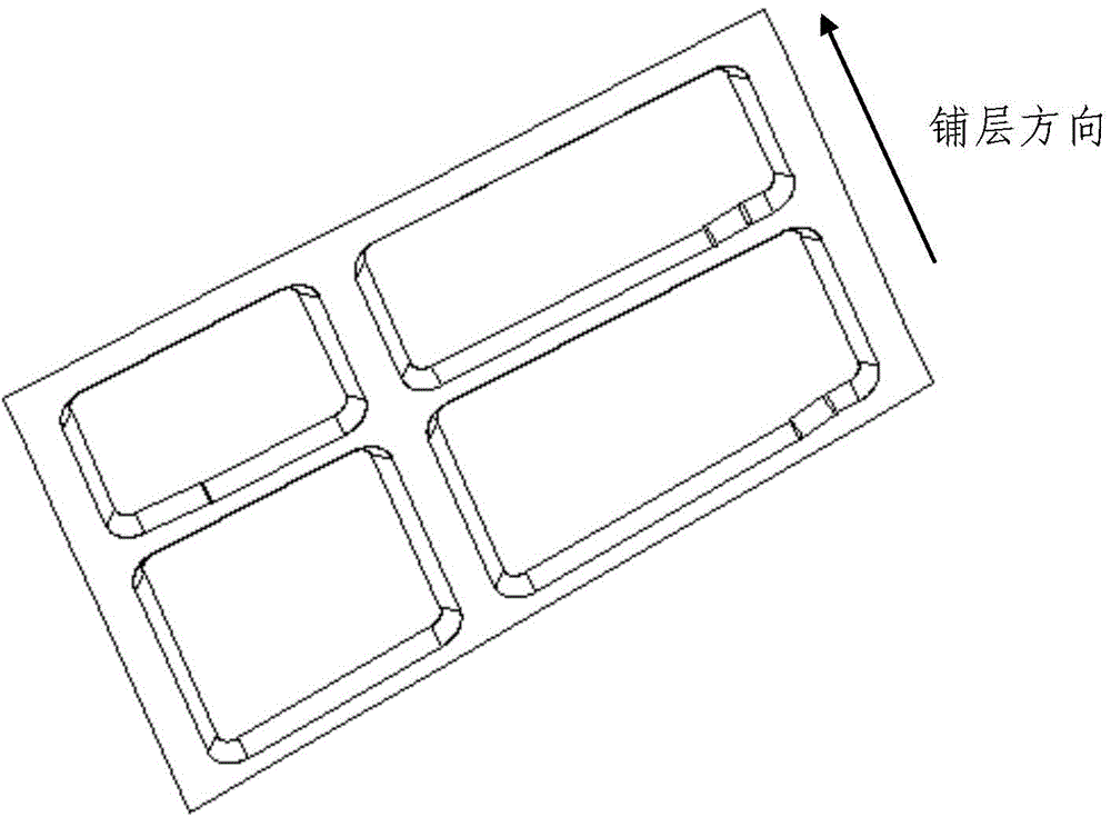 Method for unfolding multi-honeycomb sandwich structure member upper skin paving layer